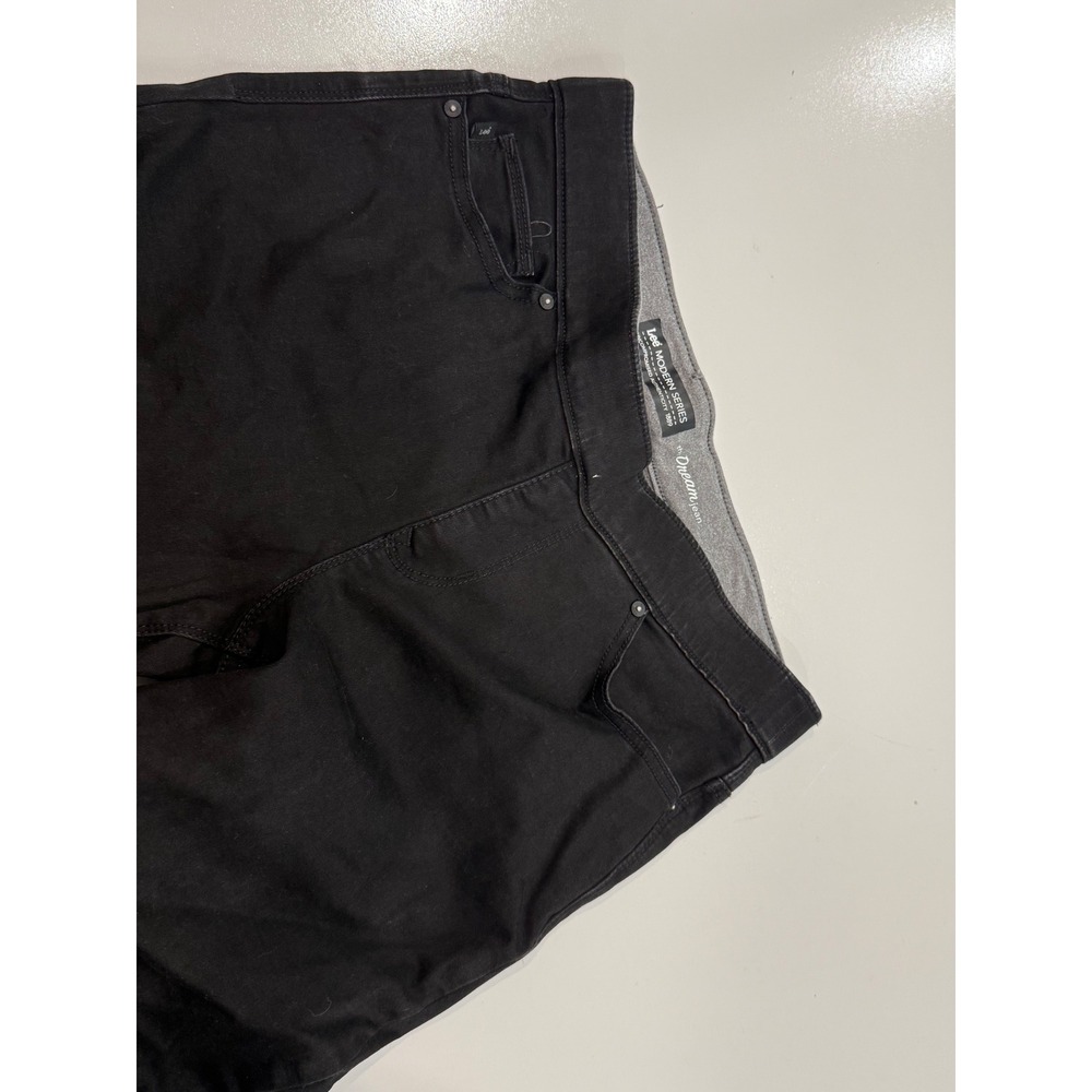 Lee Modern Series Dream Jean Black Pull On Tapered Leg Pants Womens 8 Short